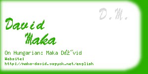 david maka business card